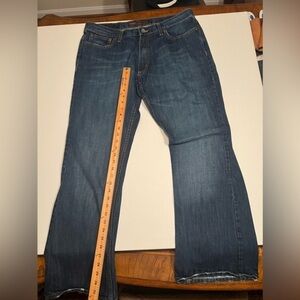 Perry Ellis Mens Jeans Premium Denim 36x32 Straight Classic Leg Dark Wash (C1)